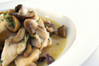 Savory Rabbit Fricassee with Earthy Mushroom Delight