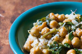 Hearty Chickpea & Spinach Curry: A Flavorful Rice Feast