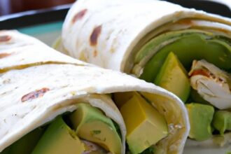 Wholesome Avocado Chicken Wrap with Creamy Greek Yogurt