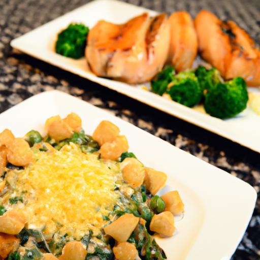 Savor Salmon & Shrimp with Cheesy Broccoli and Corn Delight