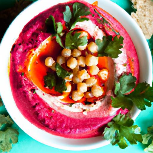 Beetroot Hummus Delight: A Vibrant twist on a Classic Dip