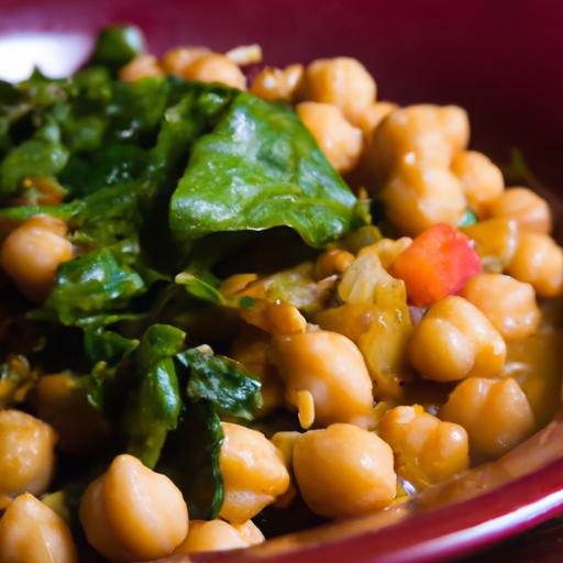 Hearty Chickpea & Spinach Curry: A Flavorful Rice Dish