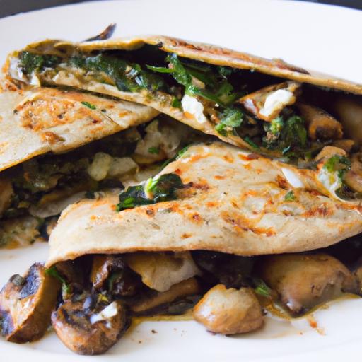 Savor Vegan Mushroom & Spinach Quesadillas: A Flavorful Twist