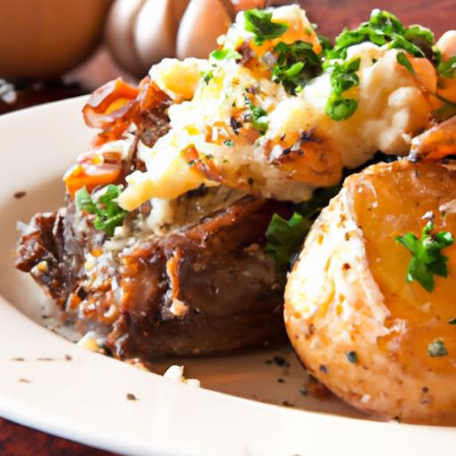 Savor Garlic Butter Steak Bites with Cheesy Smashed Potatoes