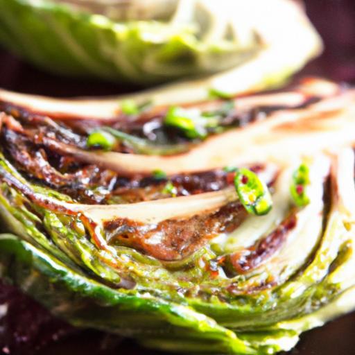 Savor Grilled Cabbage Steaks with Zesty Dijon Sauce Flair