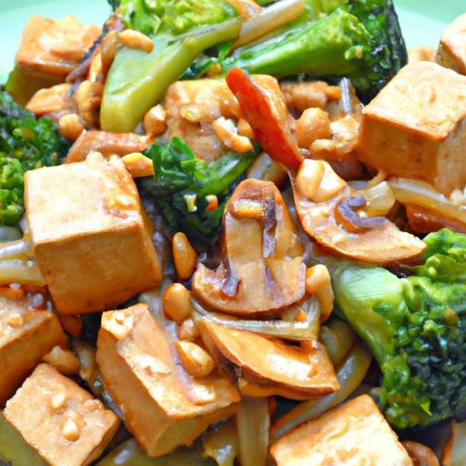 Delicious Vegan Tofu Stir-Fry with Creamy Peanut Sauce