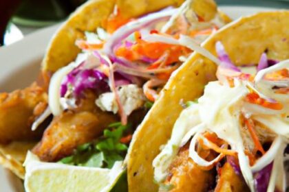 Crunchy Fish Tacos with Zesty Cilantro Lime Slaw Delight