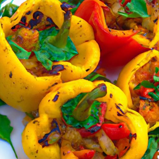 Colorful Vegetarian Stuffed Bell Peppers: A Nutritious Delight