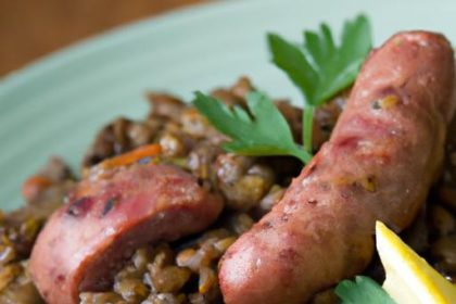 Savor the Flavor: Duck Sausage Paired with Hearty Lentils
