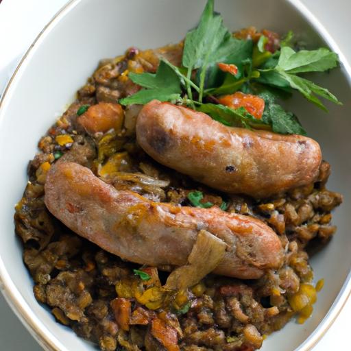 Savor the Flavor: Duck Sausage Paired with ⁤Hearty Lentils