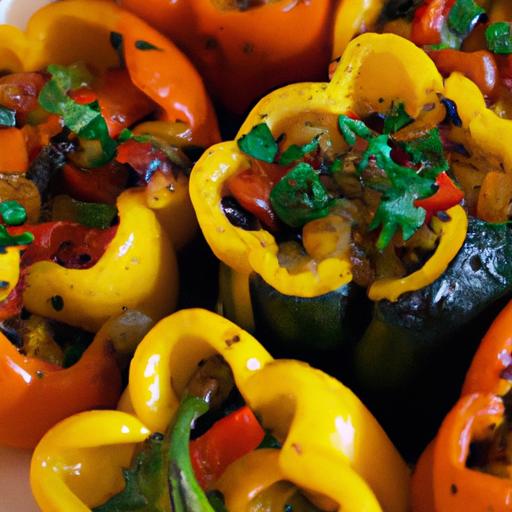 Colorful Vegetarian Stuffed Bell Peppers: A Nutritious Delight