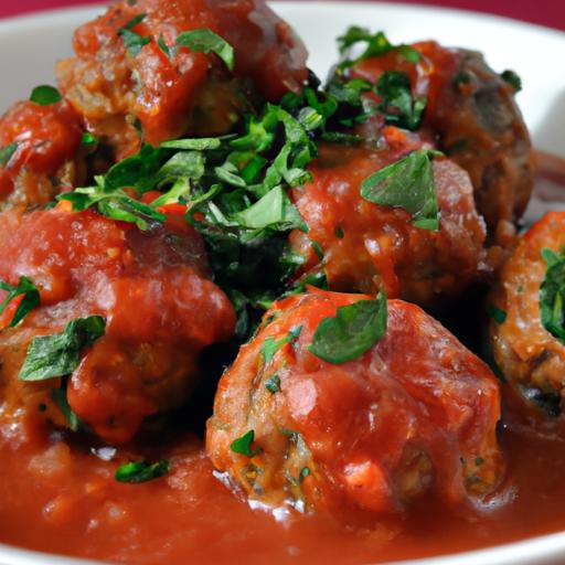 Savory Meatballs Simmered in Classic marinara Sauce