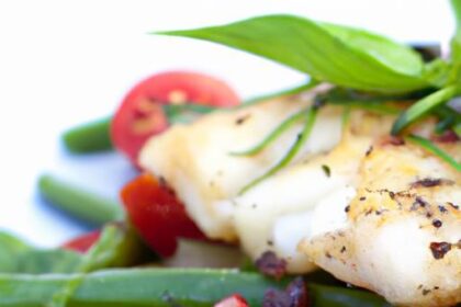 Savor Grilled Cod Paired with Vibrant Mediterranean Veggies