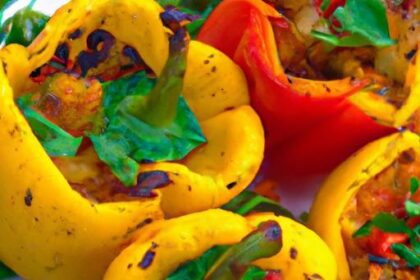 Colorful Vegetarian Stuffed Bell Peppers: A Nutritious Delight