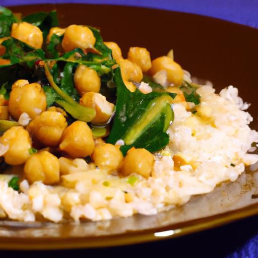 Hearty Chickpea & Spinach Curry with Fluffy Rice Delight