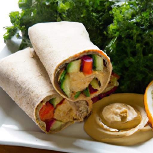 Wholesome Veggie Wrap with Hummus: A Healthy Delight