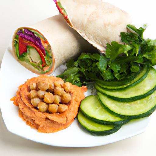 Wholesome ⁢Veggie Wrap with Hummus:⁢ A Healthy Delight